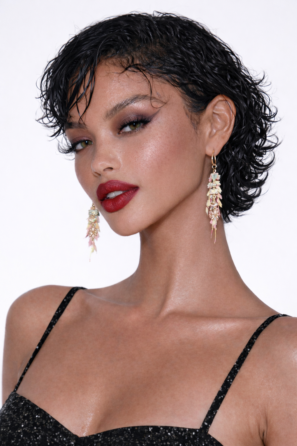 Дантелени обеци “FLOWERS&STONES”